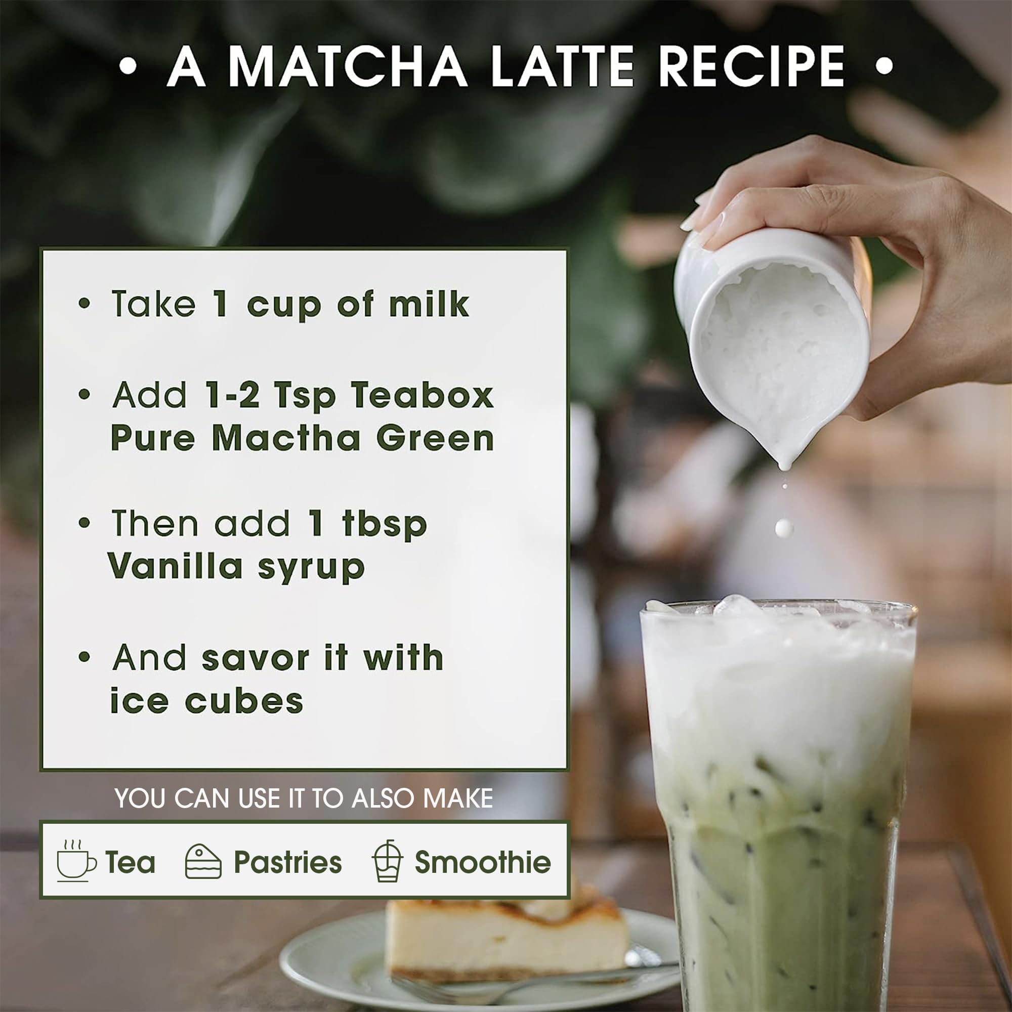 Teabox Matcha Green Tea Powder | 100% Pure & Fresh Authentic Premium Grade Matcha From The wengest Tencha Leaves | Sourced From Shizuoka, Japan | 25