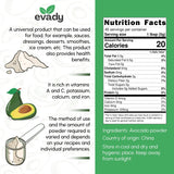 Avocado Powder 8 oz, Natural Avocado Powder for Vitamin Cocktail, Smoothies, Dressing, Salads, Seasonings