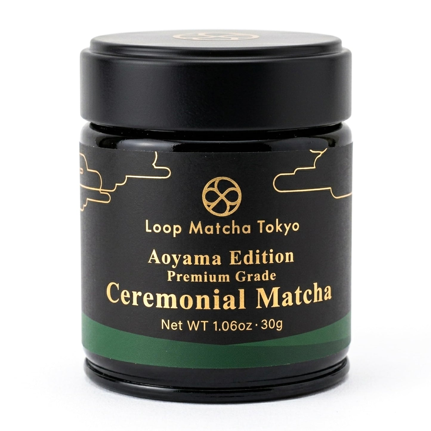 Loop Matcha Tokyo Aoyama Edition - Pure Japanese Ceremonial Matcha Powder 30g - Stone Ground 5-Cultivar - Blend - Shade Grown - Emerald Green
