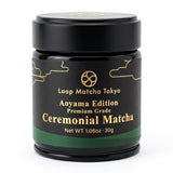 Loop Matcha Tokyo Aoyama Edition - Pure Japanese Ceremonial Matcha Powder 30g - Stone Ground 5-Cultivar - Blend - Shade Grown - Emerald Green