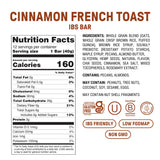 Fody Foods IBS Snack Bars, Cinnamon French Toast, 1.41 Oz (Pack of 12), 6g Prebiotic Fiber, Low FODMAP, Gut & IBS Friendly, Lactose Free, Non-GMO