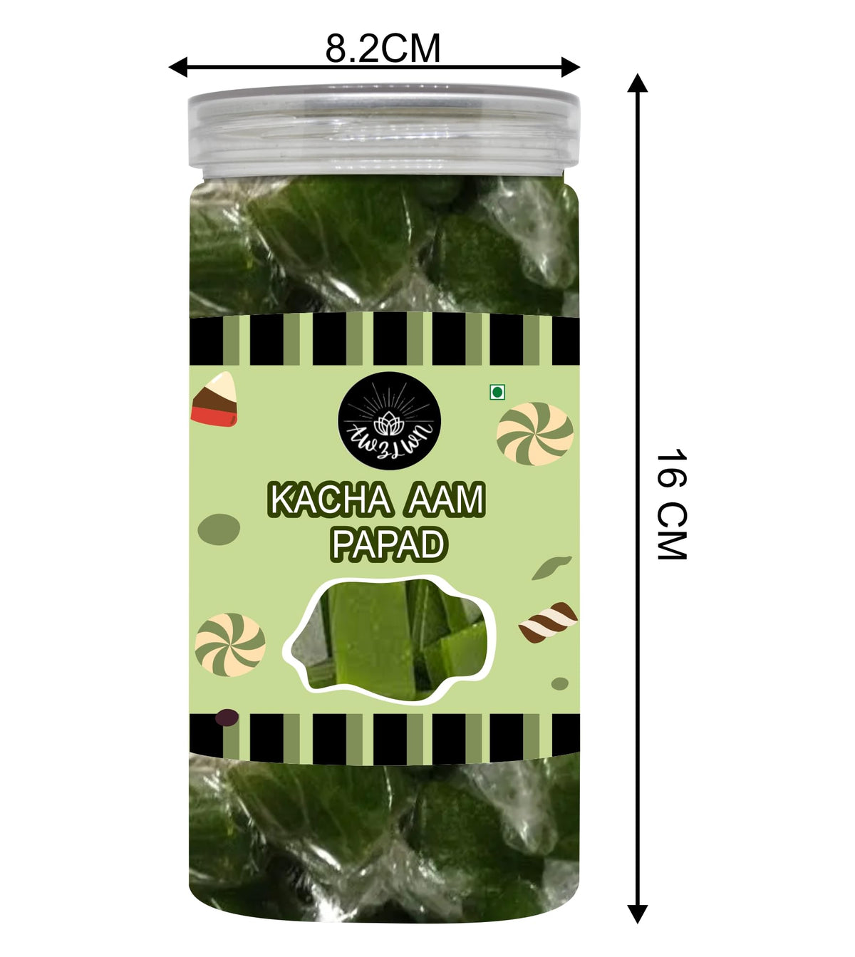 Awzlwn Indian Taste Candy (12.34 OZ / 350 GM, Kacha Aam Papad)