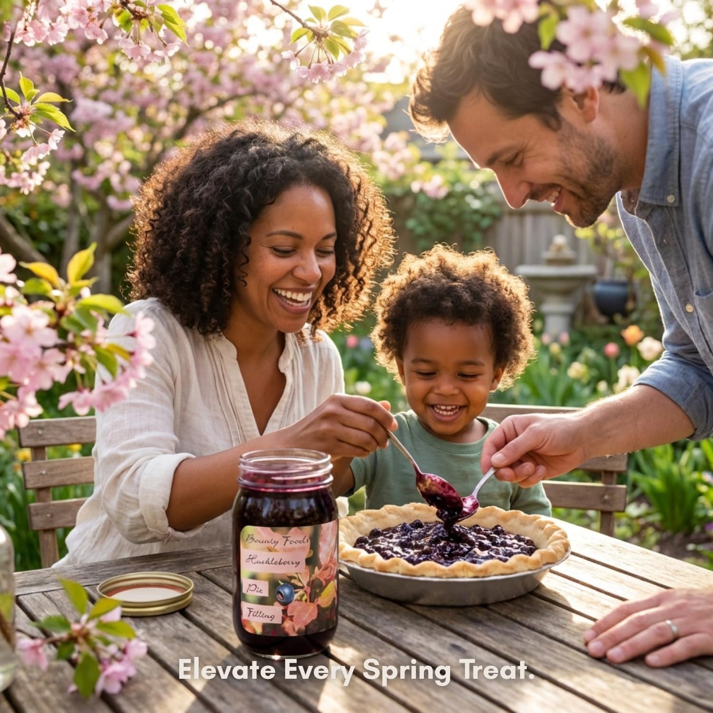 Huckleberry Pie Filling Montana Grown - 20 oz Real Fruit Grown & Hand Picked from Bounty Foods this is Vegan Friendly | Gluten-Free | Non-GMO for Pies