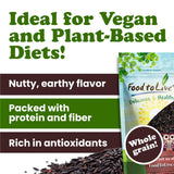 Food to Live Organic Black Rice, 1.5 Pounds - Whole Grain Non-GMO Rice. Nutty and Sweet Flavor. Rich in Antioxidants and Dietary Fiber. Kosher, Vegan.