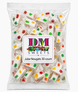 Jube Nougats Chewy Candy | 30 Pieces of Fruity Jelly Nougat Bites | Individually Wrapped Assorted Treats | Soft Colorful Snack Bag
