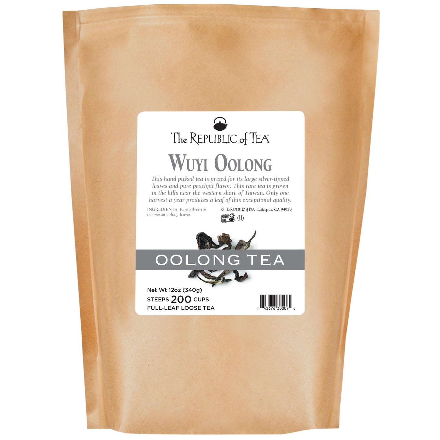 The Republic of Tea Wuyi Oolong Full-Leaf Black Tea .75 Pounds / 200 Cups