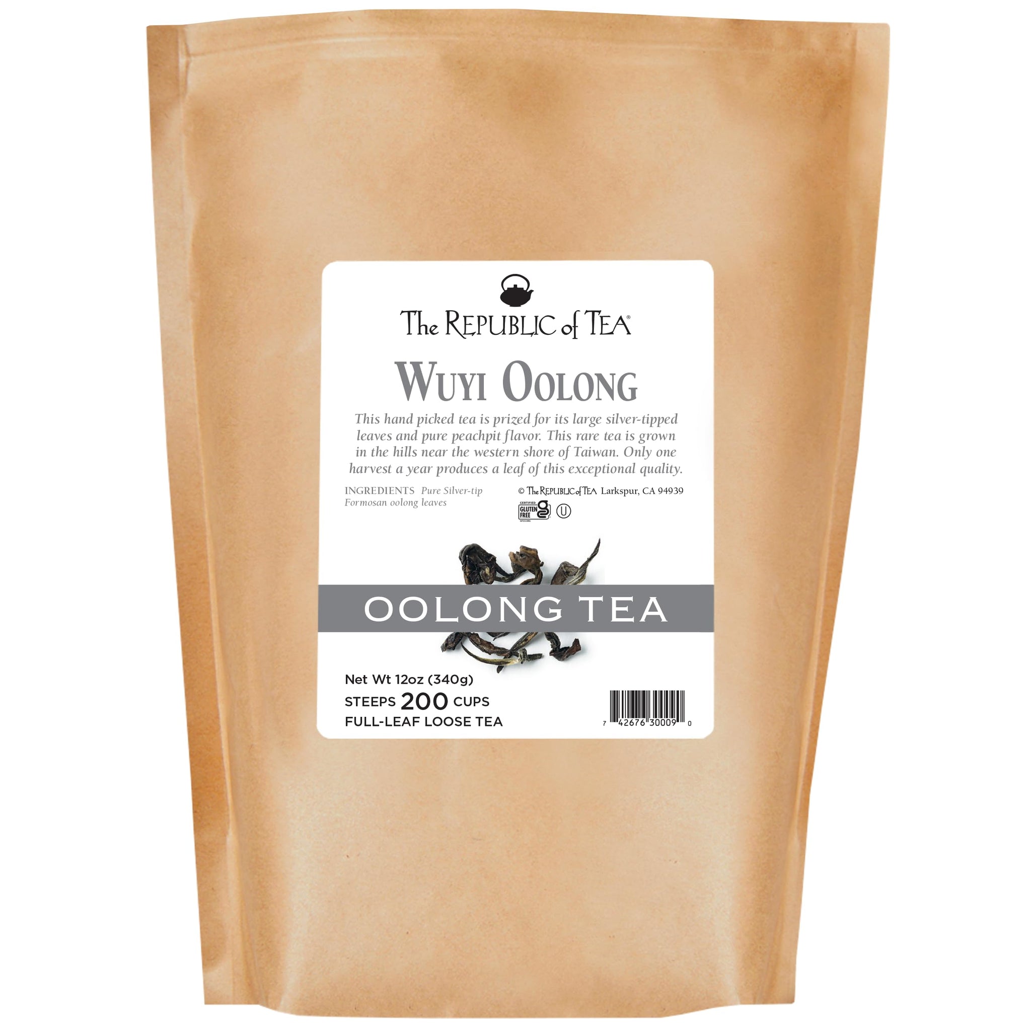 The Republic of Tea Wuyi Oolong Full-Leaf Black Tea .75 Pounds / 200 Cups