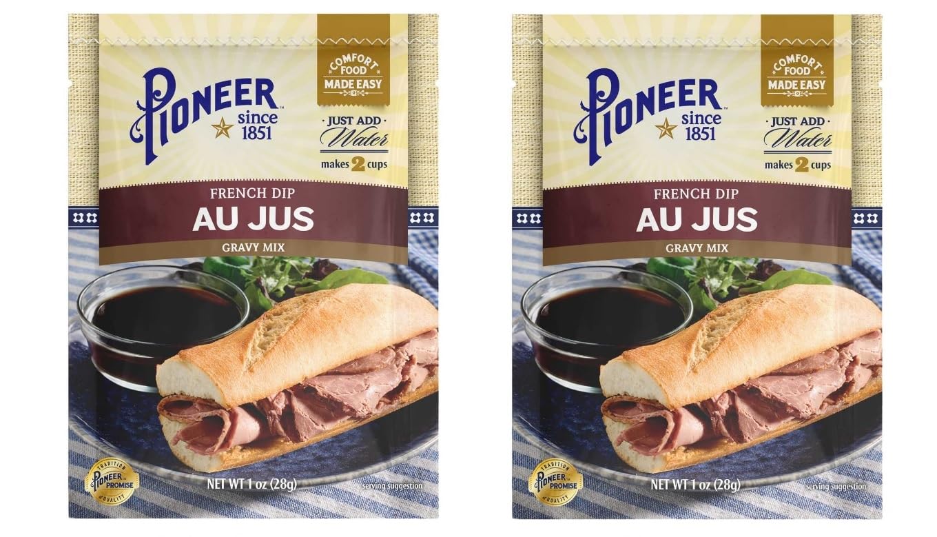 Pioneer Gravy & Seasoning Mixes - 2 packages (French Dip Au Jus 1oz)