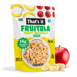 That’s it. Fruitola Fruit Granola - Banana, 16g Plant-Based Protein + 7g Fiber from Fruit Per Bowl, 100% Real Fruits, Only 4 Ingredients, Zero Added