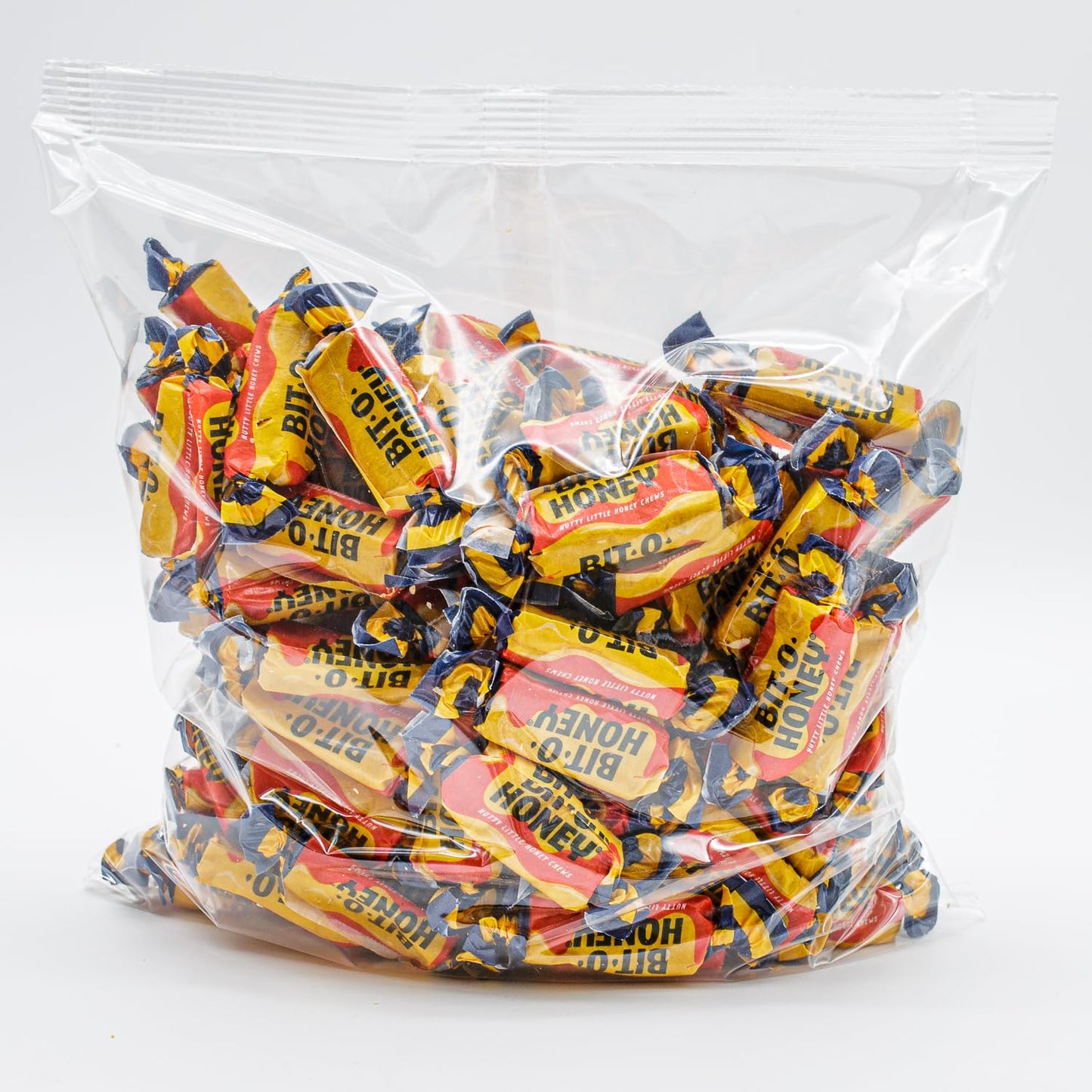 Honey & Almond Flavored Candy 2 lbs - Retro Taffy Bulk Bag, Soft Chewy, Individually Wrapped (130 Pieces)