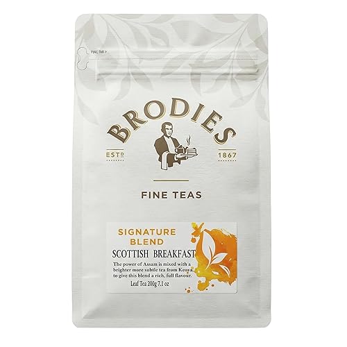Brodies Tea, Scottish Breakfast Tea, Loose Leaf Black Tea Imported from Scotland, 7 Ounce (Pack of 1)