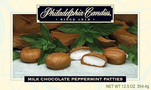 Philadelphia Candies Milk Chocolate Covered Peppermint Patties, 12.5 Ounce Gift Box
