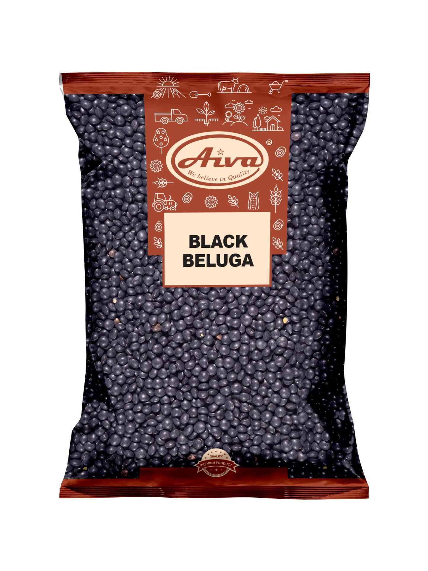 Aiva Black Beluga Lentils | Whole Black Lentils (4 lb)