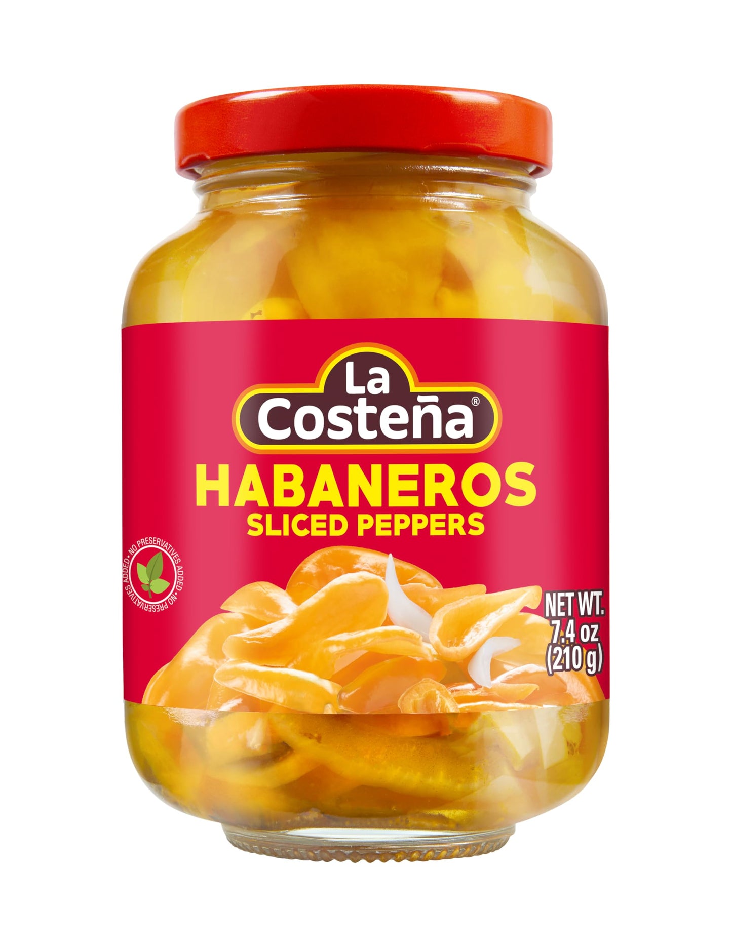 La Costeña Sliced Habanero Pepper for Mexican Food, Mango Habanero Salsa, Guacamole, Enchiladas, Spicy Nacho & Taco Toppings - Hot Pickled Vegetables