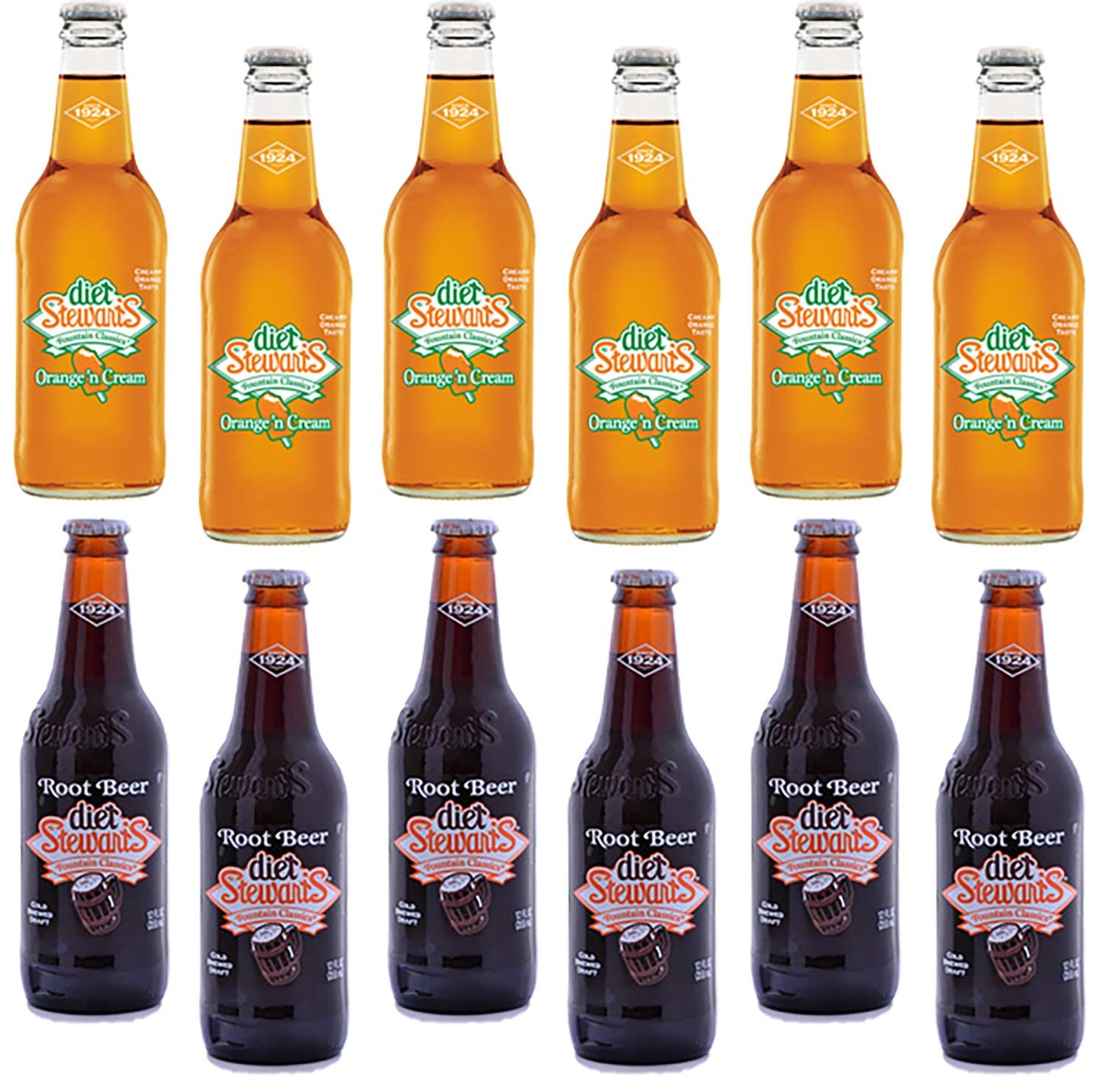 Stewart's - Diet Soda Variety Pack - 12 oz (12 Glass Bottles)