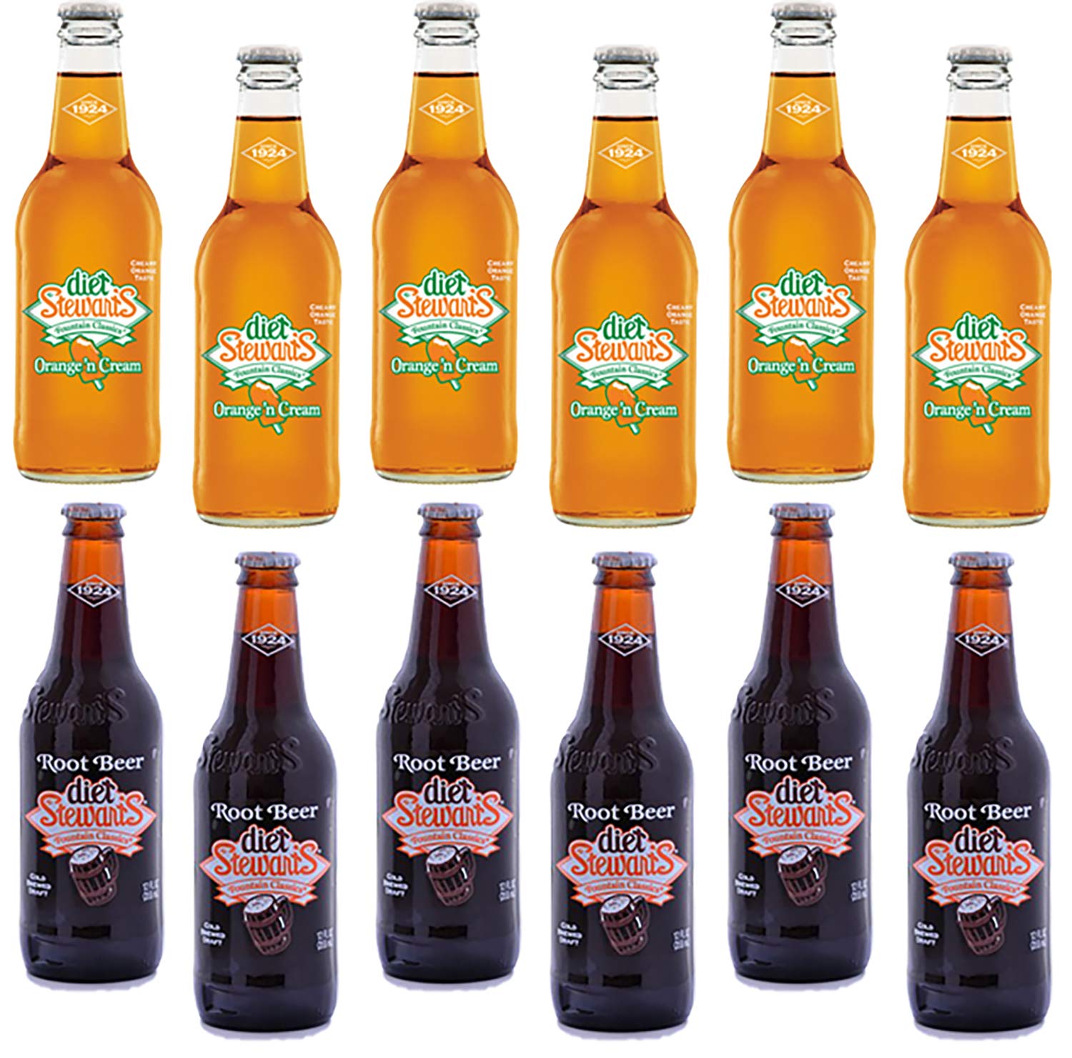 Stewart's - Diet Soda Variety Pack - 12 oz (12 Glass Bottles)