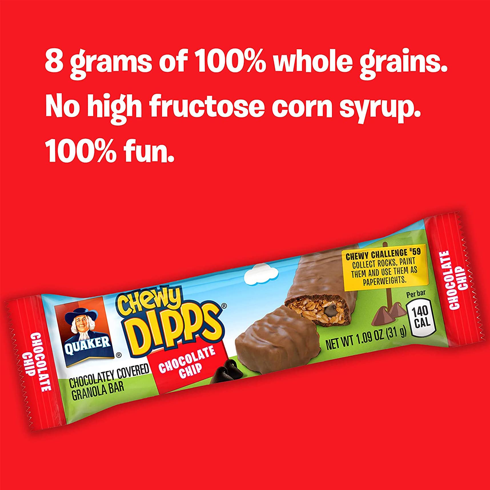 Quaker Chewy Dipps Chocolate Covered Granola Bars, 2 Flavor Variety Pack, 48 Count (Pack of 1)