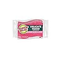 Scotch-Brite Delicate Clean Non-Scratch Scrub Sponge, 3 Nonscratch Kitchen Sponges for Gentle Cleaning of Porcelain, Fine china, Stemware, Nonstick