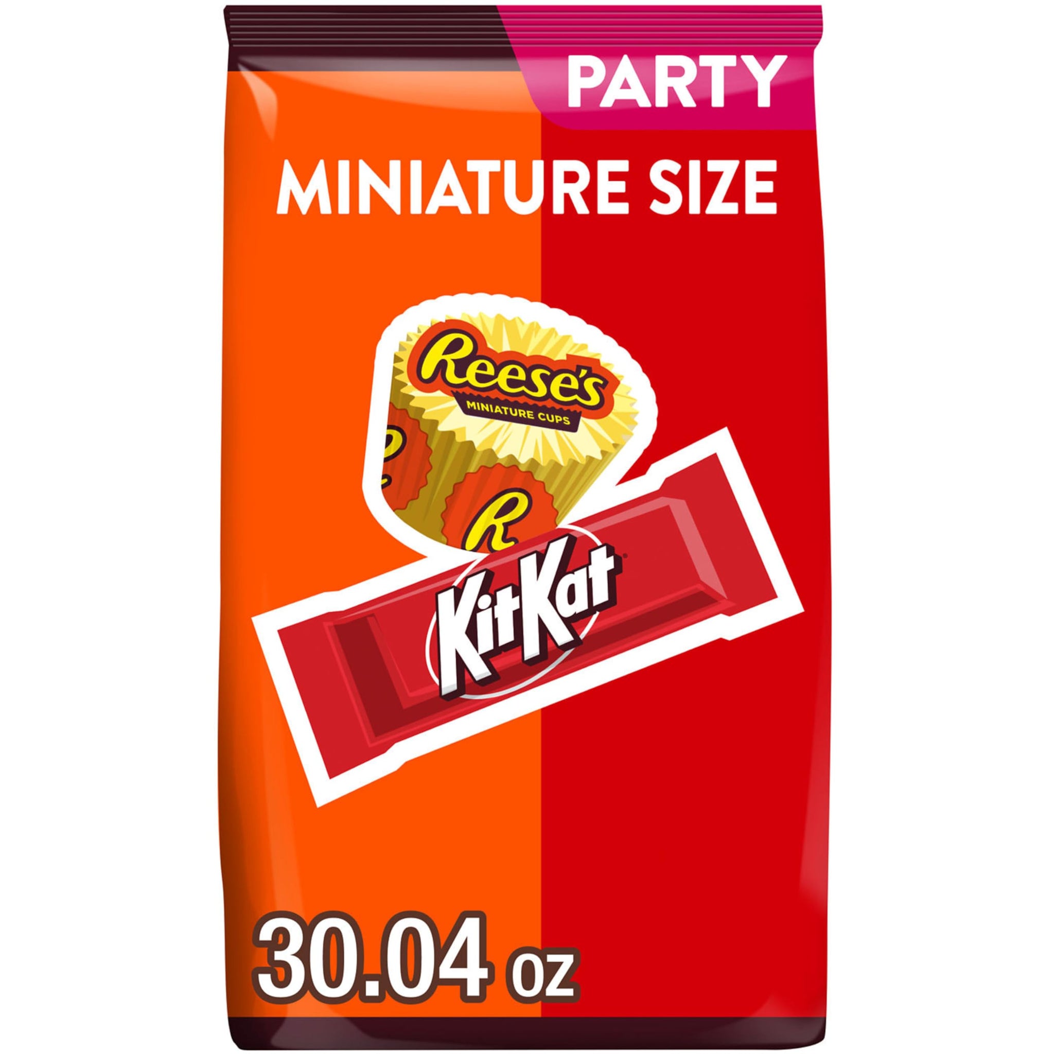 KIT KAT and REESE'S Miniatures Assorted Milk Chocolate Candy Party Pack, 30.04 oz