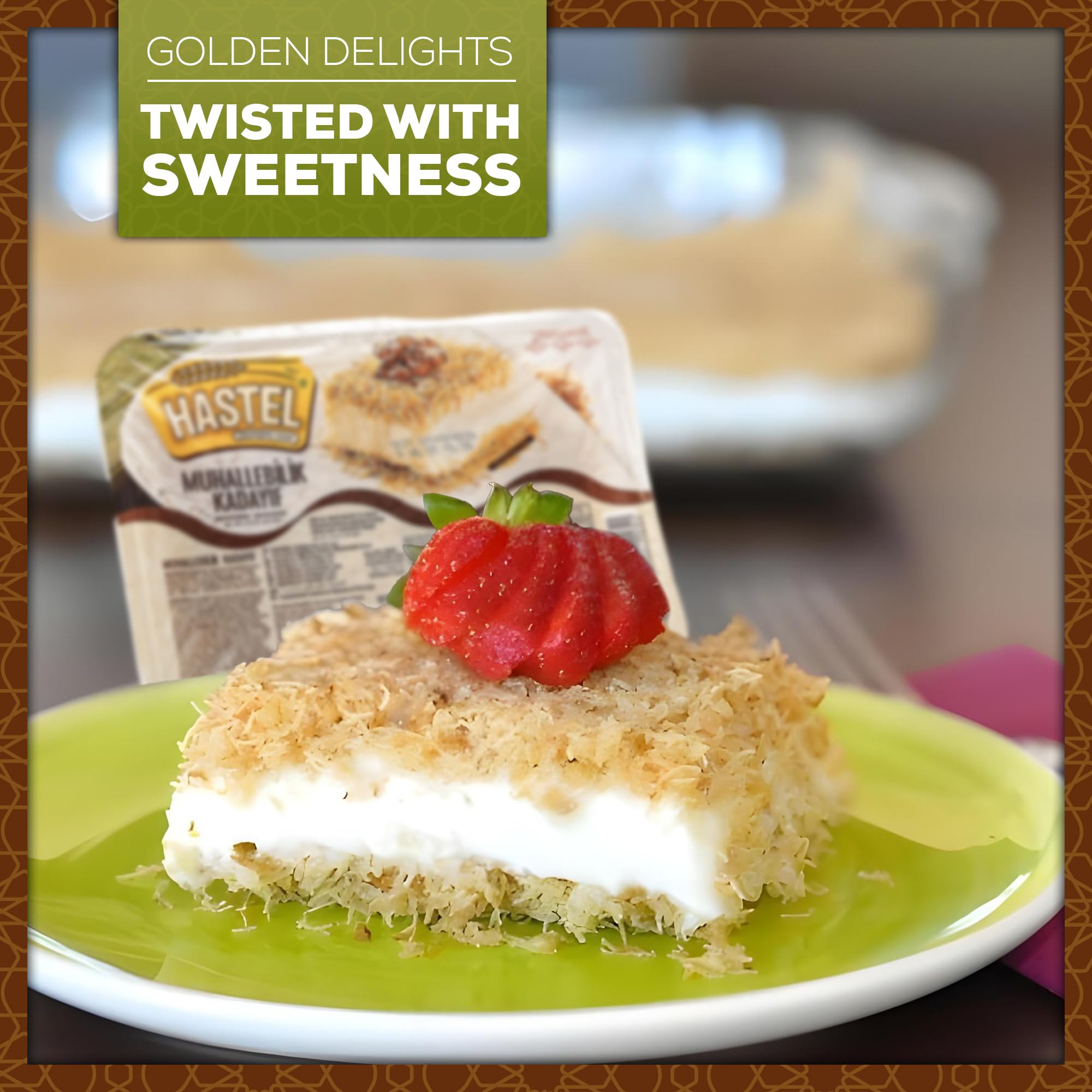 Hastel Premium Baked & Shredded Kataifi Pastry, 7 oz (200 g), Perfect for Dubai Chocolate Pistachio Bars, Traditional Knafeh, Kadaifi for Milky