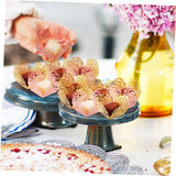 GRIRIW 100pcs Rose Design Chocolate Cups Mini Cupcake Liners for Weddings Birthdays and Parties Elegant Truffle Wrappers