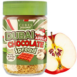 Dubai Spreadable Chocolate with Freeze Dried Apple - Premium Pistachio Spread with Roasted Phyllo, Gourmet Breakfast Chocolate (9.7 oz / 275 g)