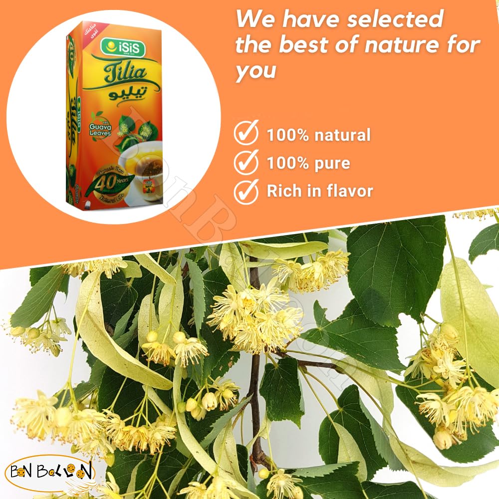 Isis Tilia Tila Tea Egypt Egyptian Pure Natural Herbal Flower No Caffeine No Artificial Flavors No Artificial Coloring No Additives No Preservatives
