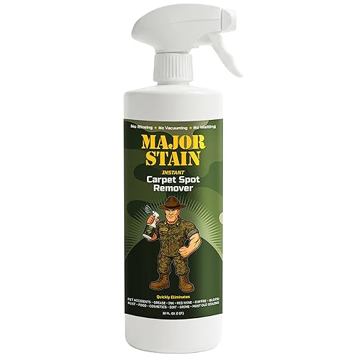 Major Stain Carpet Stain Remover Spray - 32oz - Powerful Carpet Cleaner Spray & Spot Remover for Carpet, Upholstery & Rugs - Removes Wine, Coffee