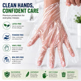 Disposable Food Prep 700 Gloves (350 Pair) Plastic Disposable Gloves Kitchen Cooking Cleaning Food Handling Gloves (700 PCS)