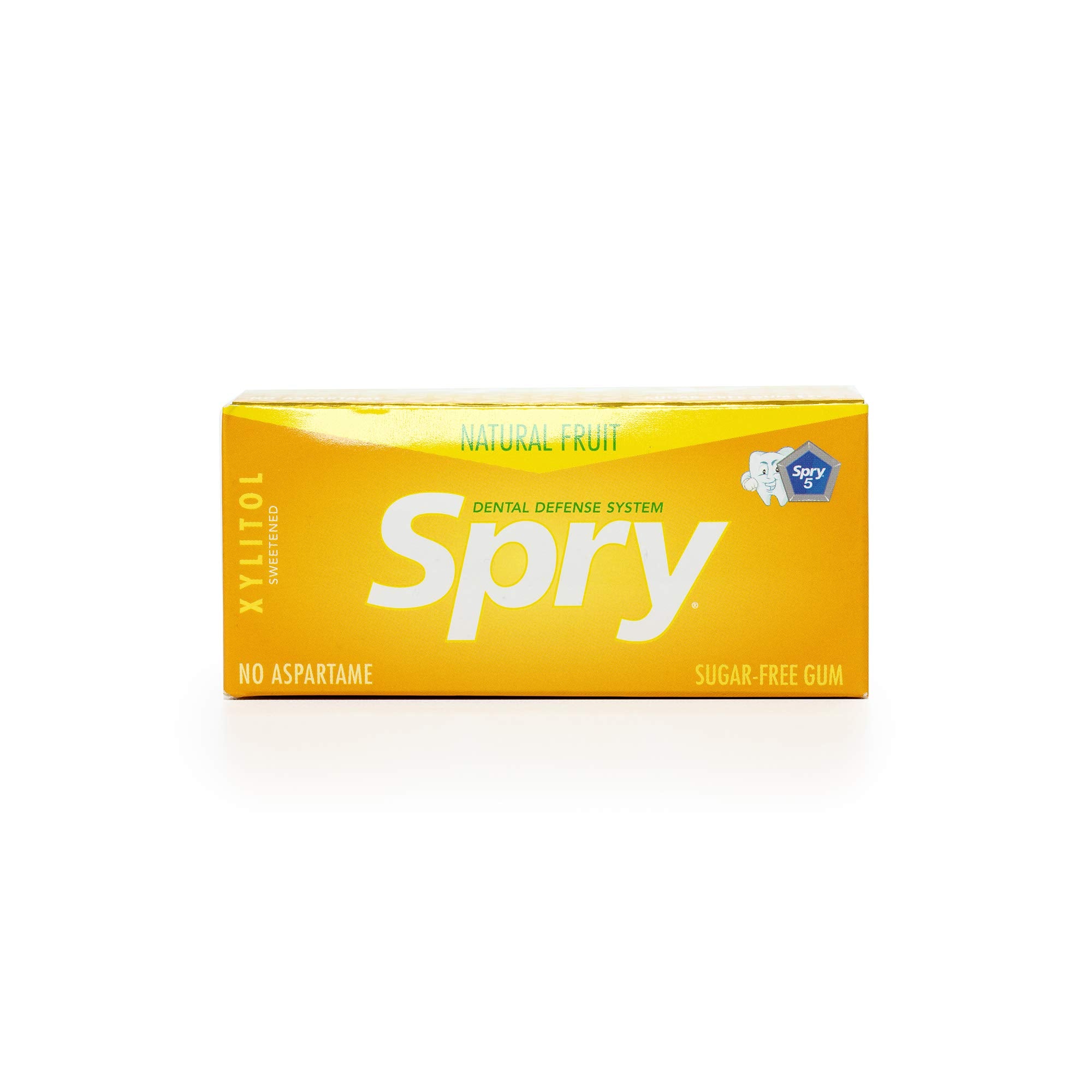 Spry Fresh Natural Xylitol Chewing Gum Dental Defense System Aspartame-Free Sugar Free Gum (Fresh Fruit, 10 Count Blister Cards - Pack of 20)