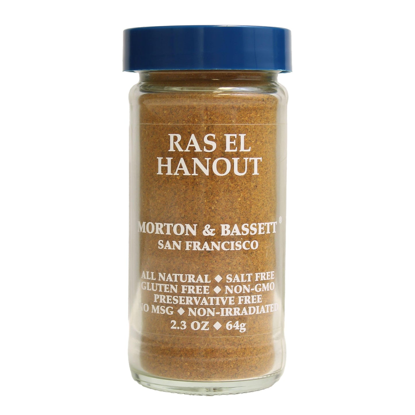 Morton & Bassett Ras El Hanout Seasoning, 2.3oz - Salt-Free, Non-GMO, Spice Blend with Moroccan Flavors