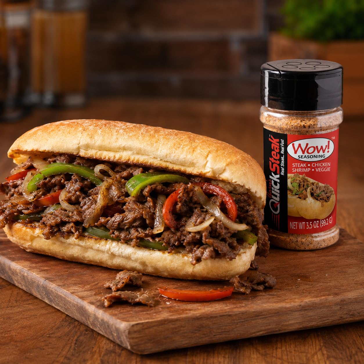 Gary's QuickSteak Wow! Seasoning, 3.5 oz Bottle, 12 Pack