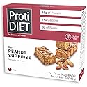 ProtiDIET Peanut Surprise High Protein Bar, No Trans Fat, Nutrient Rich Protein Fiber Bars - High Protein Snacks for Adults - Healthy On-the-Go-Snack