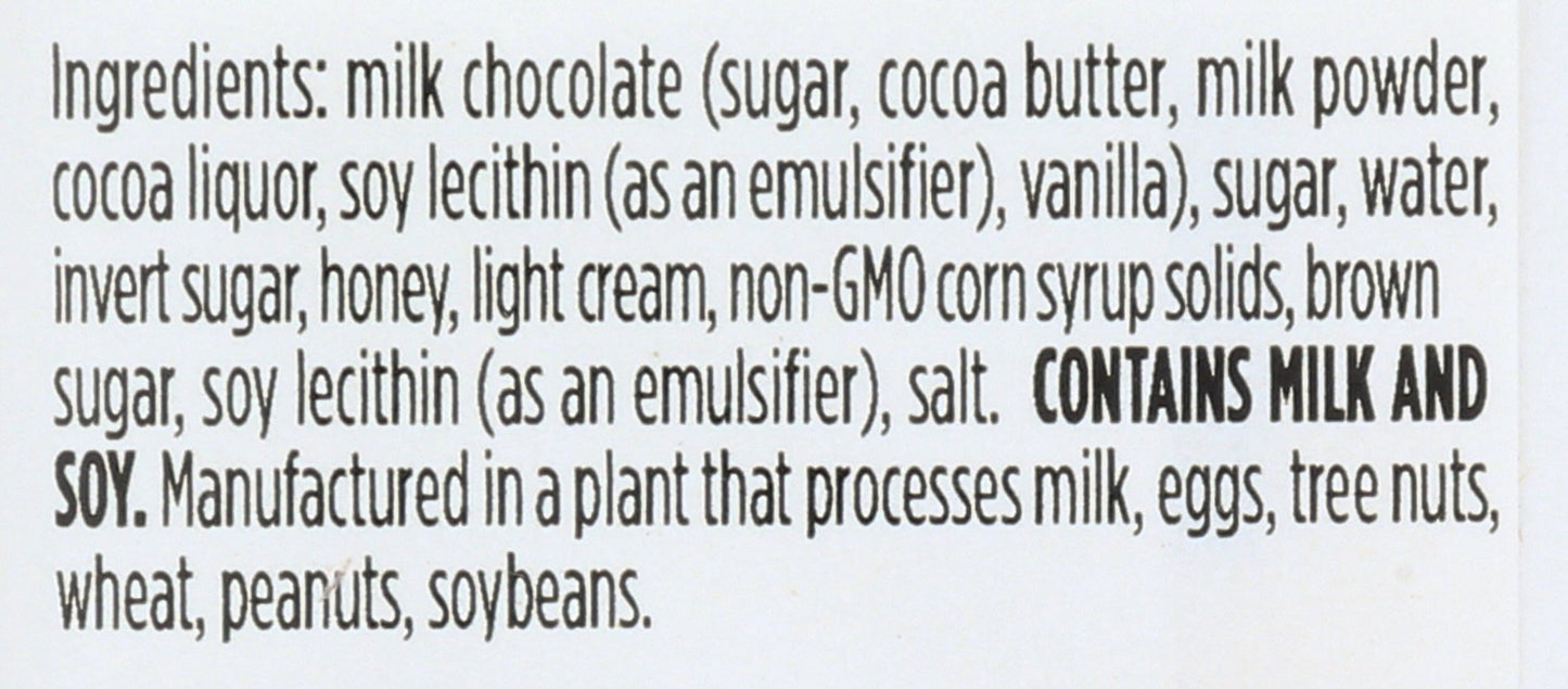 Moo Chocolate Mini Milk Chocolate Honey Caramel Bar, 0.7 OZ