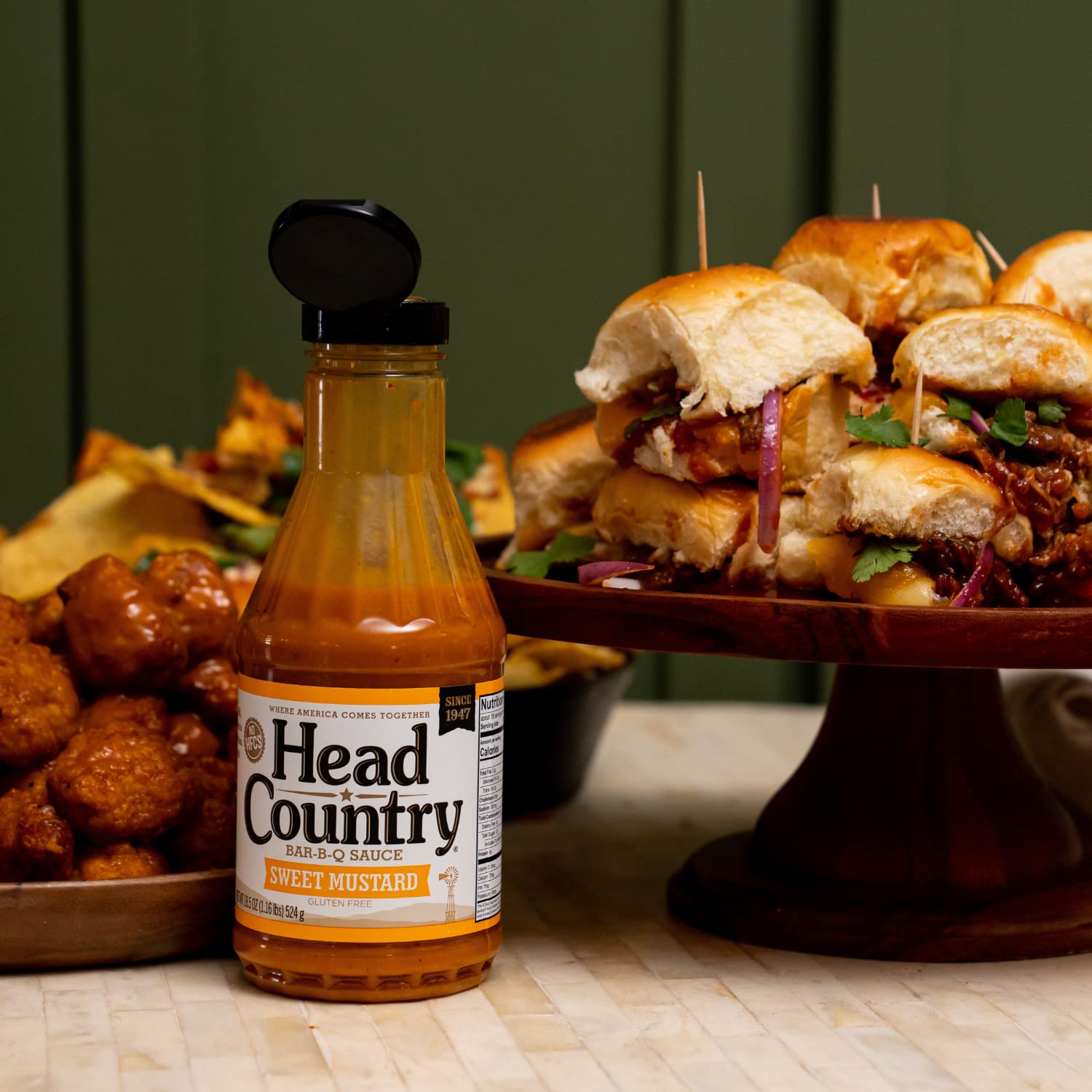 Head Country Bar-B-Q Sauce, Sweet Mustard, 18.5 oz, Pack of 1