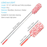 Tonmp 4 Pcs, [Microfiber] Hand [Duster] [Washable] Microfibre Cleaning Tool Extendable [Duster]s for Cleaning Office, Car, Computer, Air Condition