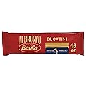 Barilla Al Bronzo Bucatini Pasta 16 oz., Bronze Cut, Created from High Quality Durum Wheat, Imported From Italy, Non-GMO, Kosher