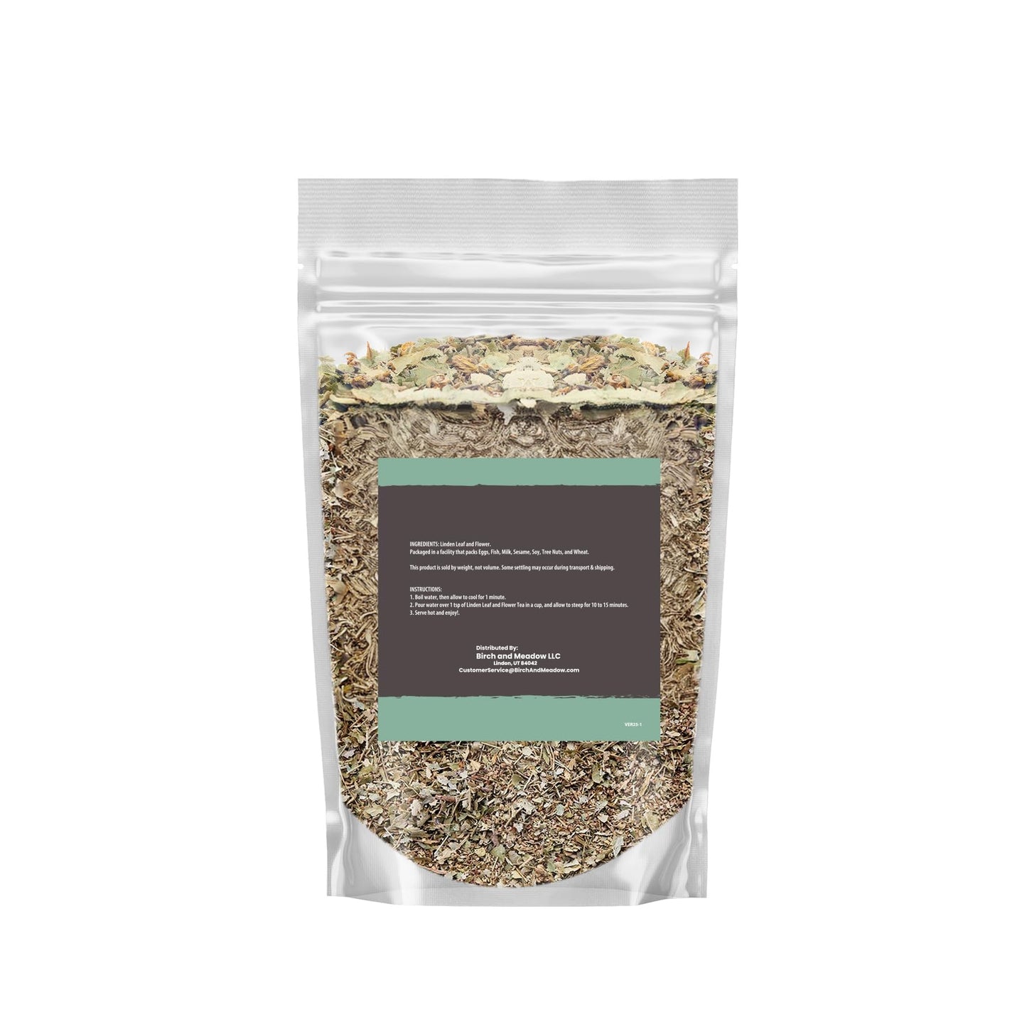 Birch & Meadow 8 oz, Linden Leaf and Flower Tea, Caffeine-Free, Natural Sweet Taste