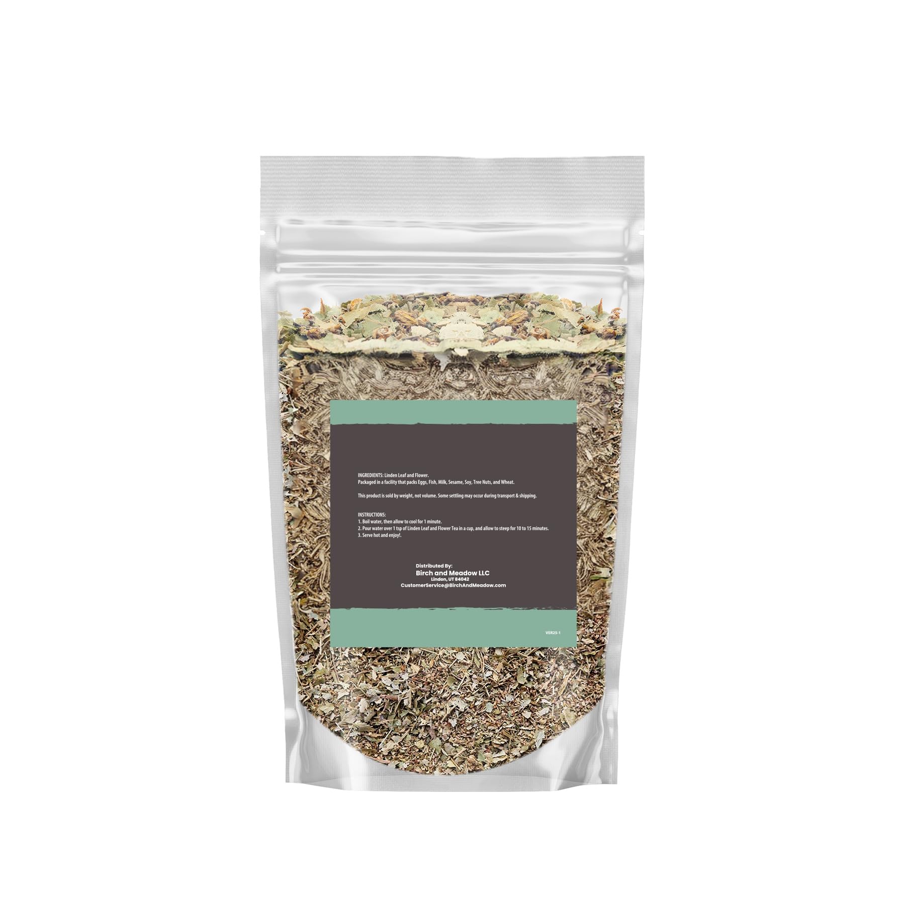 Birch & Meadow 8 oz, Linden Leaf and Flower Tea, Caffeine-Free, Natural Sweet Taste