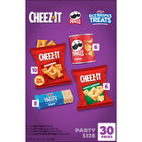 Kellogg's Cheez-It, Pringles & Rice Krispies Treats Snacks Mega Variety Pack, 30.1oz Box (30 Count)
