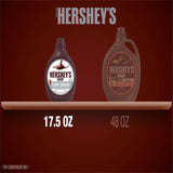 HERSHEY'S Zero Sugar Chocolate Syrup Bottle, 17.5 oz