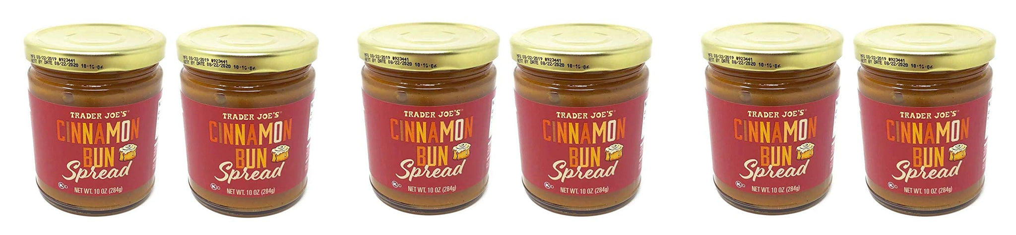 Trader Joes Cinnamon Bun Spread - Pack of 2 Jars - 10 oz Per Jar - Seasonal Item (S?t ?f ?hr??)