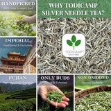 TODICAMP Premium Silver Needle Tea - 1 lb of Premium White Tea Loose Leaf