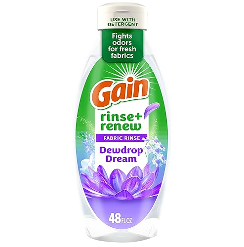 Gain Fabric Rinse and Renew Laundry Odor Remover, Dewdrop Dream Scent, 48 fl oz