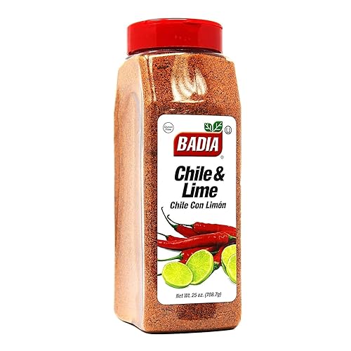 Badia Chile & Lime Seasoning, Chile con Limon 25 oz - Spicy Tangy Blend of Chili Peppers & Zesty Lime