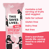 This Saves Lives Kids' Nut-Free Snack Bars, Helping to End Child Hunger, Individually Wrapped Kids Healthy Snack Bars - Gluten-Free, Non-GMO - Rockin'