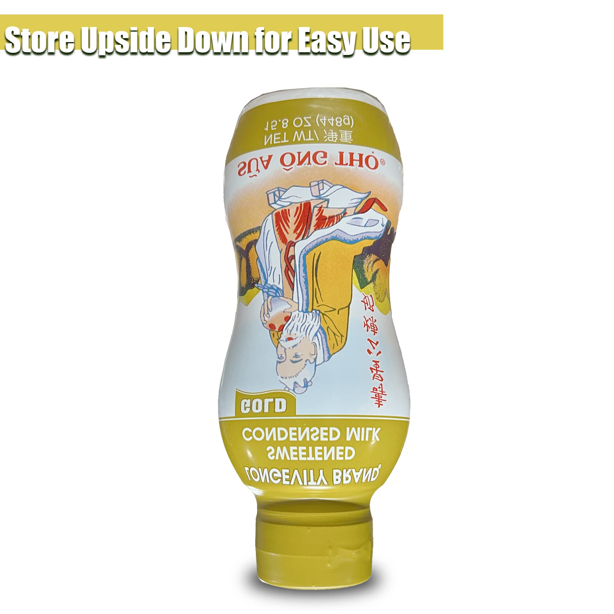 Longevity Brand Full Cream Sweetened Condensed Milk Squeeze Bottle 15.8oz(Pack of 2)