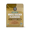 FGO Organic Whole Golden Flax Seeds, 1 Pound / 16oz Resealable Pouch, For Baking, Cooking & Smoothies, Sproutable, Grown in USA & Canada (Pack of 1)