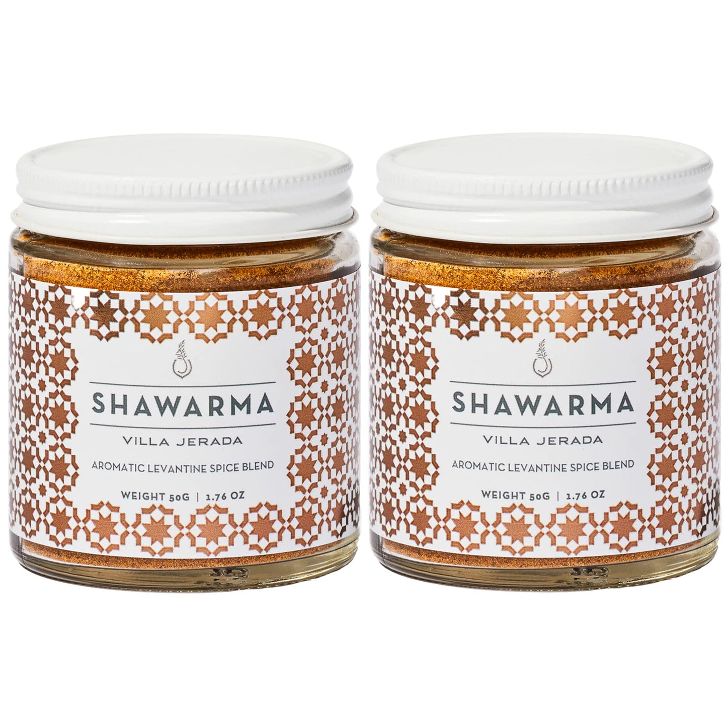 Villa Jerada, Shawarma Premium Seasoning - Aromatic Middle Eastern Spice Blend (Wonderful For Chicken, Beef, Lamb), 1.76 oz (SHAWARMA - 2 JARS *)