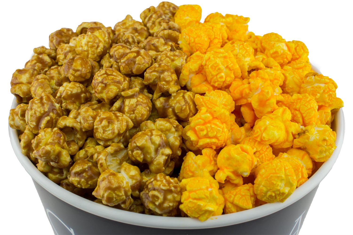 Signature Popcorn - Gourmet 1-Gallon Blue Chicago Skyline Reusable Plastic Bucket Tin - Half Caramel Half Cheddar Cheese Flavor - Holiday, Party
